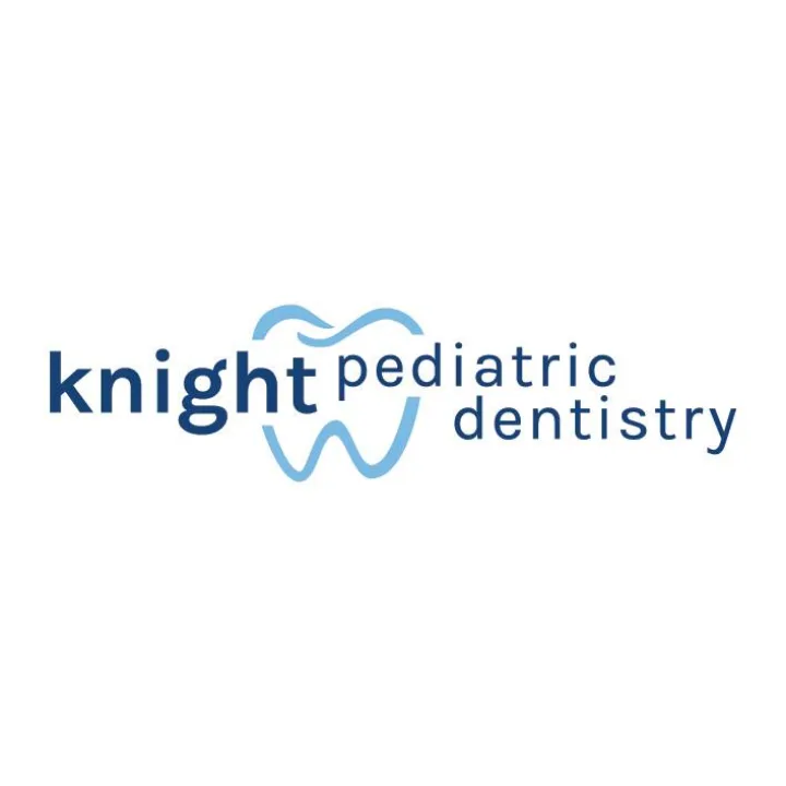 Knight Pediatric Dentistry ad: the practice logo — a tooth outline with the practice name — on a plain white background.